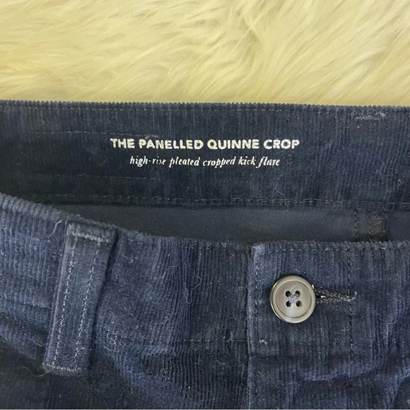 Ag Adriano Goldschmied The Panelled Quinne Crop High Rise Kick Flare Corduroy 27 - Picture 6 of 9